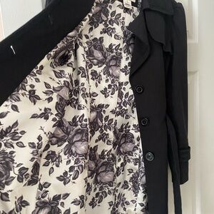 WHBM Black trench coat